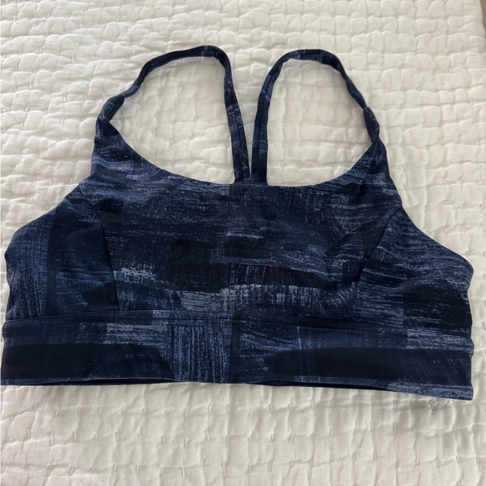 lululemon athletica Navy Patterned Sports Bra size 10